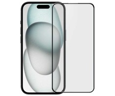 Evelatus iPhone 16 2.5D Pilna Seguma Stikls ar Antistatisku Pārklājumu Gaiši Melna Rāmja Ultra-Clear Gadījumos Draudzīga Aizsardzība