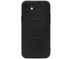 Evelatus iPhone 16 Premium Magsafe ar statīvu Soft Touch Silikona apvalks Melns