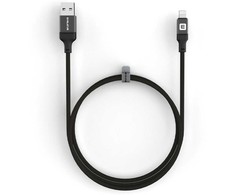 Evelatus MFI Sertificēts USB-A uz Lightning Kabelis 1.2M 3.2A Alumīnija Pīšana Melns