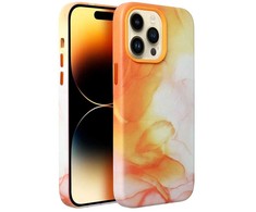 Dėklas Evelatus Premium Silikona Vāciņš iPhone 15 Pro Ar Personalizētu Oranžu Druku Mīksta Pieskāriena Apdare Slim Šoka Pretestība