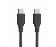 Evelatus Ultra-Mīksts Silikona USB-C uz USB-C Kabelis 1.2M 60W Ātrā Uzlāde Melns