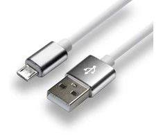 everActive kabelis USB 1m - Baltas, silikonas, greitas įkrovimas, 2,4A - CBS-1MW