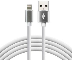 everActive kabelis USB Lightning 1m - Baltas, silikonas, greitas įkrovimas, 2,4A - CBS-1IW