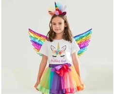 Jokomisiada Pasakų kostiumų sijono galvos apdangalas Wings Za4804