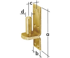 Domax Tvirtinimo detalė vartams 614101/644101/830401, geltona