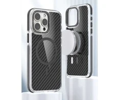 „Oem iPhone 17 Fiber“ dėklas, suderinamas su „MagSafe“ (juodas)