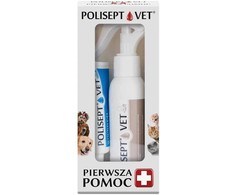 First JM SANTE Polisept Vet - pirmosios pagalbos vaistinėlė šunims ir katėms