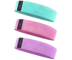 iLike Fitpro Sport Poliestera pretestības lentes sporta zālēm un fitnesam 3 gab. 8 cm platumā - 33 cm / 38 cm / 43 cm