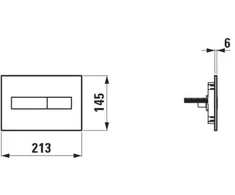Laufen Ineo Horizon mygtukas, 213x145 mm, chromas