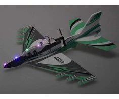 Jokomisiada Foldable lightweight foam airplane flies LED lights propeller USB charging ZA5583