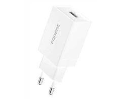 FONENG wall charger K210 2.1A 10W 1xUSB Baltas