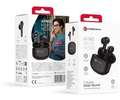 Belaidės ausinės Forcell F-Audio Clear Sound TWS juodas