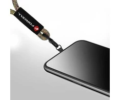 FORCELL F-DESIGN R10X40 riešo telefono virvelė su reguliuojamu ilgiu (maks. 20 cm kilpoje) žalias rožinis violetinis