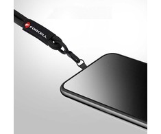 FORCELL F-DESIGN R10X40 riešo telefono virvelė su reguliuojamu ilgiu (maks. 20 cm kilpoje) juoda