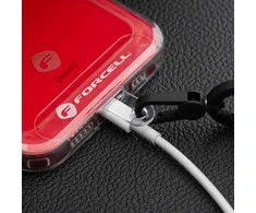 FORCELL F-DESIGN S10X165 telefono virvelė su reguliuojamu ilgiu (maks. 82,5 cm kilpoje) rožinė balta