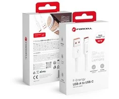 PTC Forcell kabelis USB A kištukas su C tipo kištuku, 60 W Baltas, 1,0 m, C336