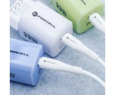 Cable USB A to Lightning Forcell F-Energy 2,4A 12W Silicone 1 m C343 baltas