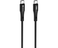 USB C laidas į USB C jungtį Forcell F-Energy QC4.0 PD 3A 60W silikoninis 1 m C344 juodas