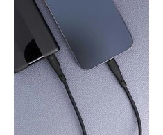 USB C - Lightning kabelis Forcell F-Energy PD 3A 27W silikoninis 1 m C346 juodas