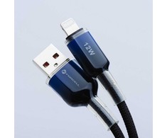 USB A tipo laidas su „Lightning“ jungtimi Forcell F-Energy 2,4A 12W gradientinis 1 m, C353, juodas