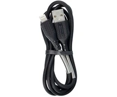 USB A tipo į „Lightning“ tipo laidas „Forcell F-Energy“ 2,4A 12W, anglies pluošto, 1 m, CB-01A, juodas