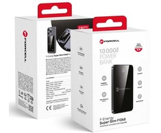 Powerbank compatible with MagSafe Forcell F-Energy SuperSlim F10K8 QC4.0 PD3.0 15W 10000 mAh juodas