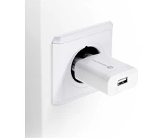 Įkroviklis Forcell + type-C kabelis (1xUSB 2.4A 18W) baltas