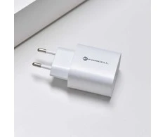 Įkroviklis Forcell (1xUSB-C;1xUSB 3A 30W) baltas