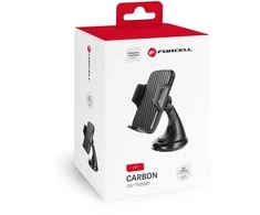 Car phone holder Forcell F-Grip Carbon HT1 windshield / dashboard juodas