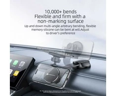 Magnetic car phone holder compatible with Magsafe Forcell F-Grip MagFlex windshield / dashboard juodas