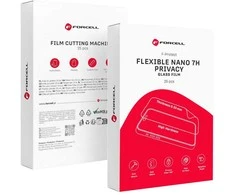Hybrid nano glass filmas for cutting machine Forcell F-Protect Flexible NANO 7H PRIVACY 196 x 125 mm 25 pcs