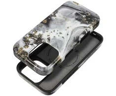 „iPhone 15 PRO Forcell F-Protect Mirage“ dėklas, suderinamas su „Magsafe Military Drop-Test“ sidabrinis rūkas