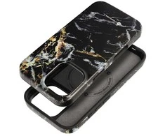 Dėklas Case for iPhone 16 Forcell F-Protect Mirage compatible with Magsafe Military Drop-Test juodas marble