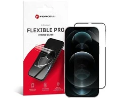 Hybrid glass to iPhone 12 PRO MAX Forcell Flexible 5D juodas