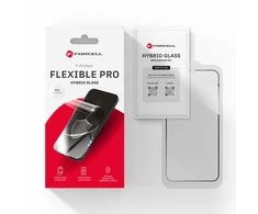 Hybrid glass to iPhone 15 Forcell Flexible 5D juodas