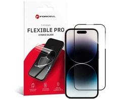 Hybrid glass to iPhone 14 PRO Forcell Flexible 5D juodas