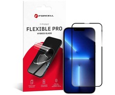 Forcell Flexible Nano Glass 5D skirtas iPhone 13 Pro Max/14 Plus juodas