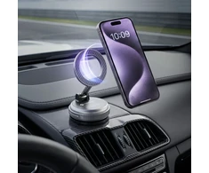 FORCELL Magic Mag magnetinis siurbtukas telefono laikiklis, suderinamas su MagSafe juodas