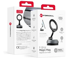 FORCELL Magic Mag magnetinis siurbtukas telefono laikiklis, suderinamas su MagSafe juodas