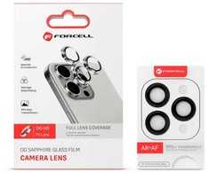 Tempered Glass Camera Lens for iPhone 17 Forcell Premium juodas
