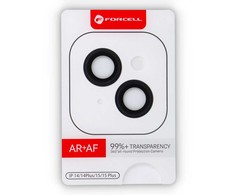Tempered Glass Camera Lens for iPhone 15 / 15 PLUS Forcell Premium juodas
