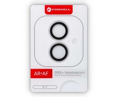 Tempered Glass Camera Lens for iPhone 17 Forcell Premium sidabrinis