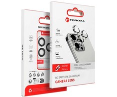 Tempered Glass Camera Lens for iPhone 17 Forcell Premium juodas