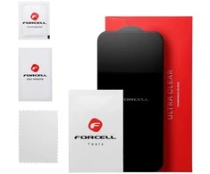 Grūdintas stiklas iPhone 16 PRO / 17 / 17 PRO Forcell Ultra Clear Glass juodas