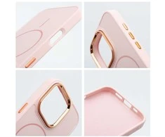 Oem Originalus „iPhone 12 Frame Mag Cover“ dėklas, suderinamas su „MagSafe“, rausvos spalvos.