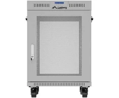 FREESTANDING 19" RACK CABINET 15U 600 × 600 Pilkas, PERFORATED DOOR, LCD, LANBERG (FLAT PACK)