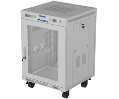 FREESTANDING 19" RACK CABINET 15U 600 × 600 Pilkas, PERFORATED DOOR, LCD, LANBERG (FLAT PACK)