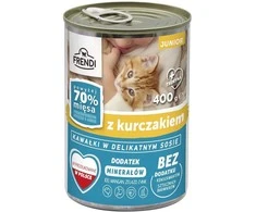 FRENDI Junior su vištienos gabaliukais subtiliame padaže - šlapias kačių ėdalas - 400g