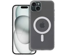 Dėklas Oem Case for iPhone 15 PLUS Frost Mag Cover compatible with MagSafe (camera protection) transparent frozen