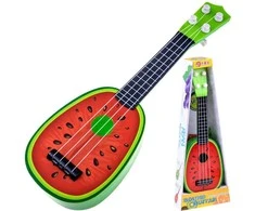 Jokomisiada vaisių gitara vaikams 37 cm IN0033 – Ukulele ARBŪZO STILIUS